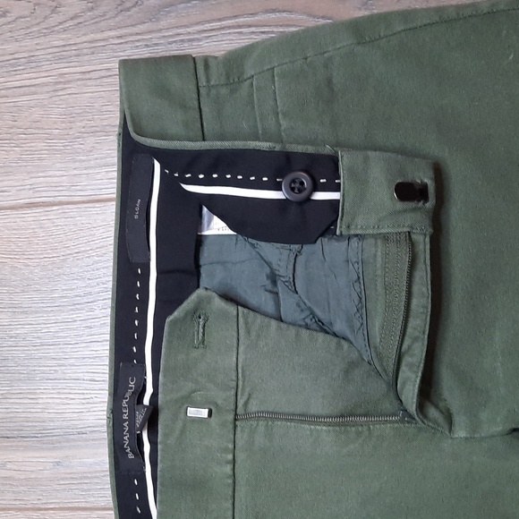 Banana Republic Sloan sage green cropped pants, size 4 Petite - Picture 5 of 9